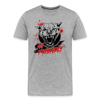 Pas amical Dire Chiens Chien Wilsigns - T-shirt bio Premium Homme - gris chiné - Devant - Damien (186cm)