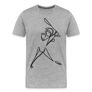 Cricketer - T-shirt bio Premium Homme - gris chiné - Devant - Damien (186cm)