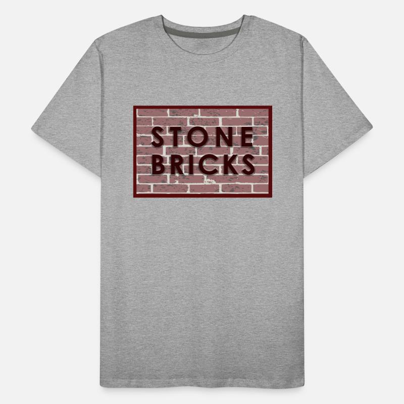 stone bricks - bricks Men's Premium Organic T-Shirt