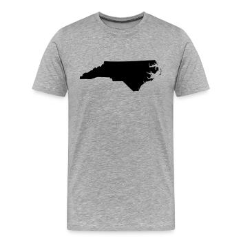 North Carolina - Männer Premium Bio T-Shirt - Grau meliert - Vorne - Damien (186cm)