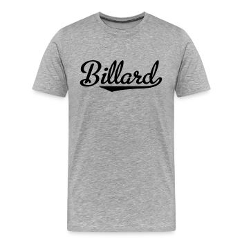 Billard - Männer Premium Bio T-Shirt - Grau meliert - Vorne - Damien (186cm)