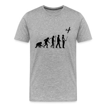 evolution_modellflieger_b_1c - T-shirt bio Premium Homme - gris chiné - Devant - Damien (186cm)