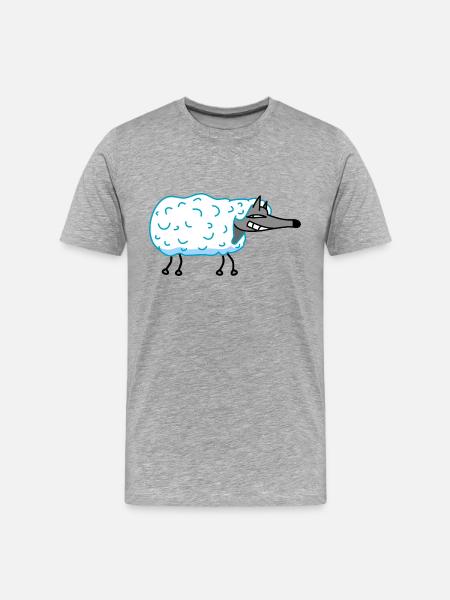 Wolf in sheep's clothing - Men's Premium Organic T-Shirt - heather grey