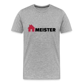 Hausmeister - Männer Premium Bio T-Shirt - Grau meliert - Vorne - Damien (186cm)