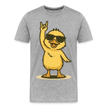 Gänsehaut mit Style - Männer Premium Bio T-Shirt - Grau meliert - Vorne - Damien (186cm)