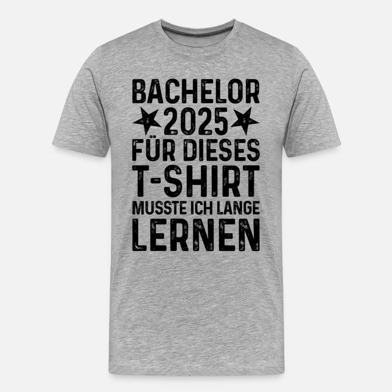 Bachelor 2025 - Männer Premium Bio T-Shirt - Grau meliert