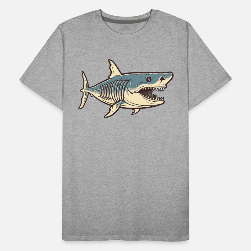 Dessin de requin T-shirt bio Premium Homme