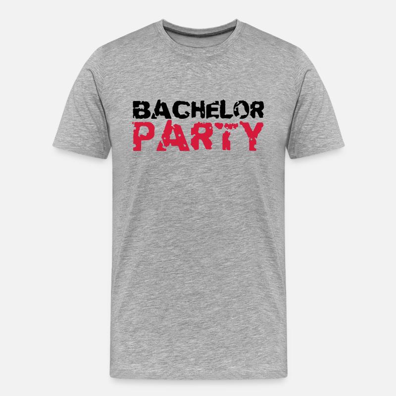 Bachelor Party Stempel Design - Männer Premium Bio T-Shirt - Grau meliert