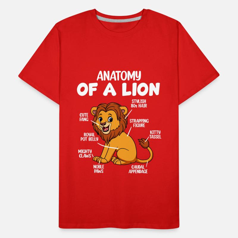 Anatomie eines Löwen Männer Premium Bio T-Shirt