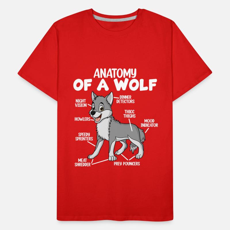 Anatomie eines Wolfes Männer Premium Bio T-Shirt