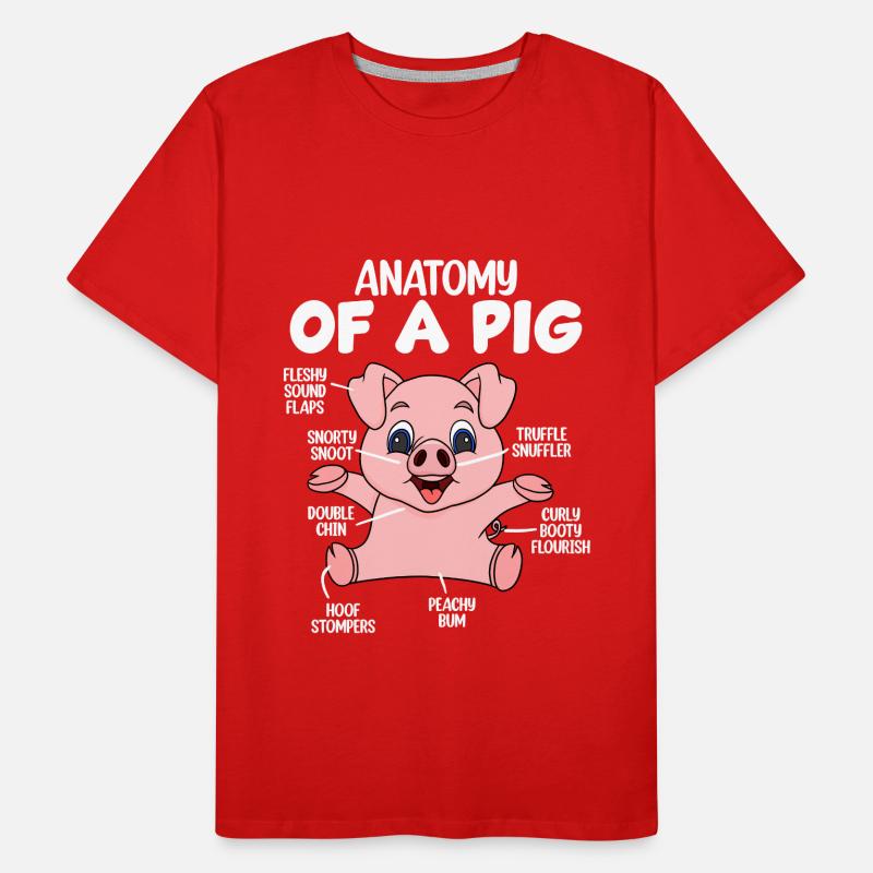 Anatomie eines Schweins Männer Premium Bio T-Shirt