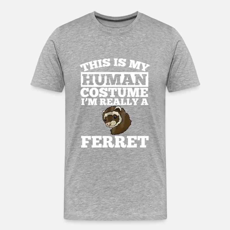 Frettchen - Männer Premium Bio T-Shirt - Grau meliert