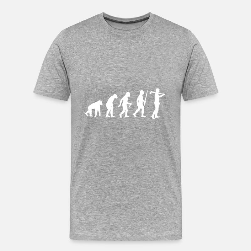 Axt Evolution - Männer Premium Bio T-Shirt - Grau meliert