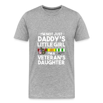 Vétéran du Vietnam - T-shirt bio Premium Homme - gris chiné - Devant - Damien (186cm)