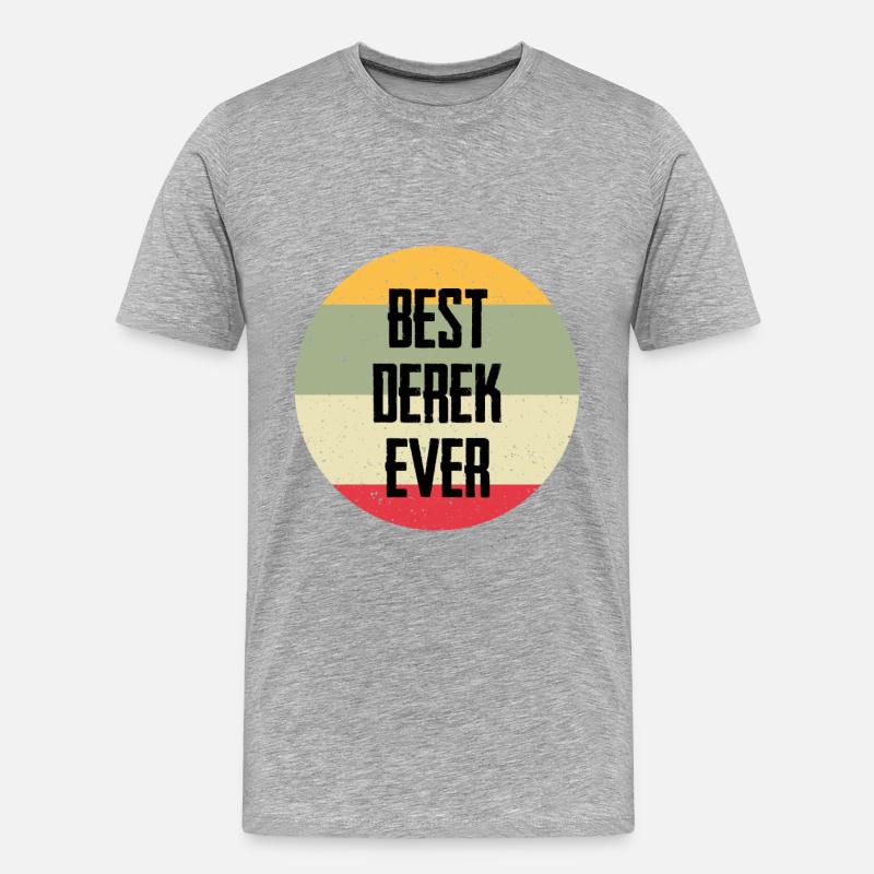 Best Derek Ever - Männer Premium Bio T-Shirt - Grau meliert