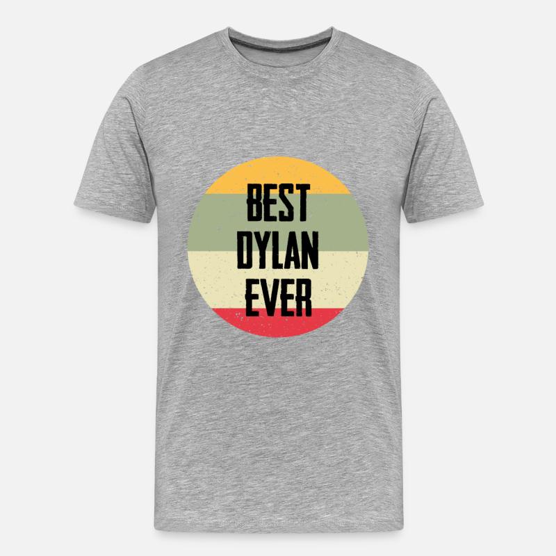Best Dylan Ever - Männer Premium Bio T-Shirt - Grau meliert