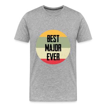 Best Major Ever - Men's Premium Organic T-Shirt - heather grey - Front - Damien (186cm)