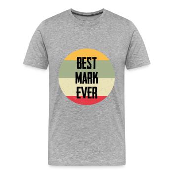 Meilleure marque de tous les temps - T-shirt bio Premium Homme - gris chiné - Devant - Damien (186cm)