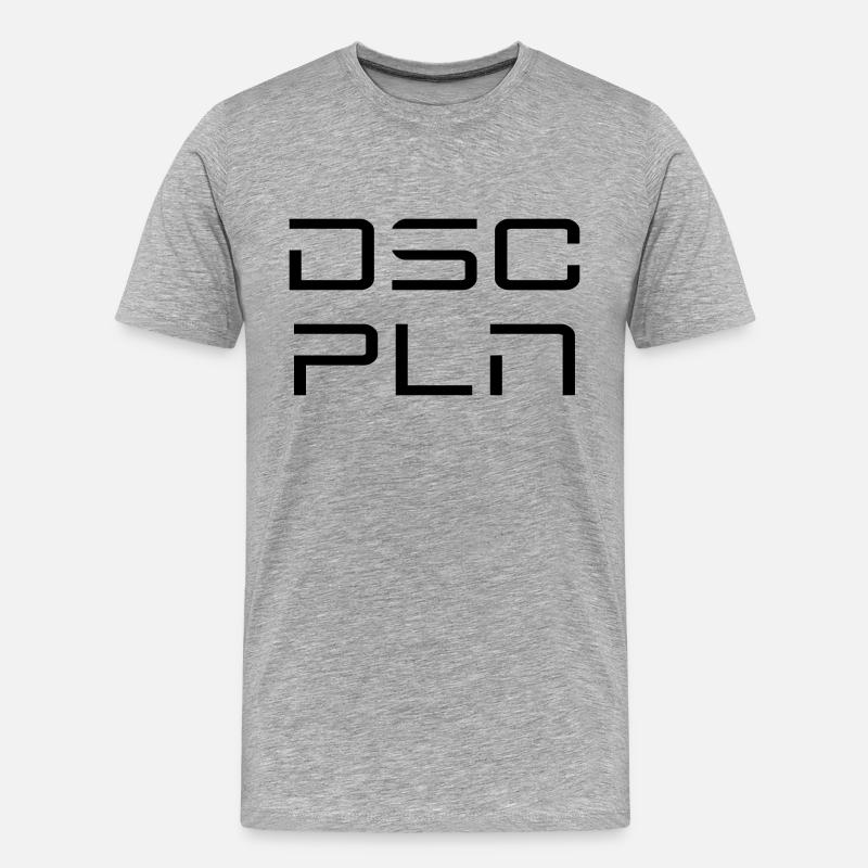 DSCPLN - Männer Premium Bio T-Shirt - Grau meliert