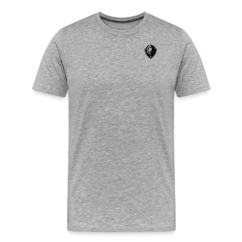 PHIL KONDE BRAND - T-shirt bio Premium Homme - gris chiné - Devant - Damien (186cm)