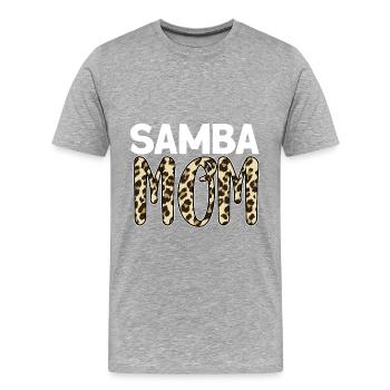 Samba - Männer Premium Bio T-Shirt - Grau meliert - Vorne - Damien (186cm)