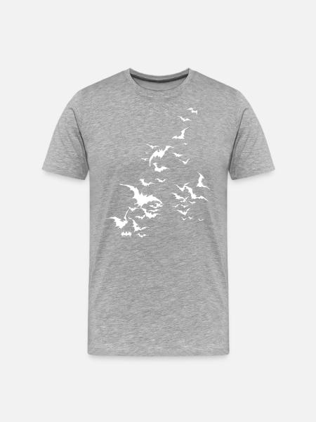 Batman Fledermaus Schwarm weiß - Männer Premium Bio T-Shirt - 