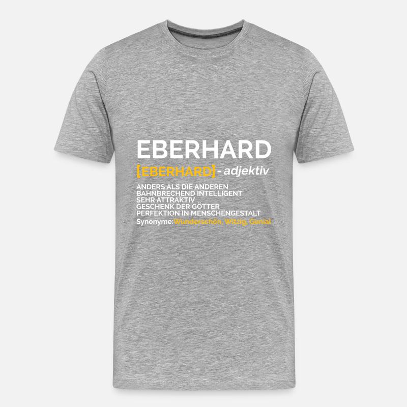 Eberhard - Männer Premium Bio T-Shirt - Grau meliert