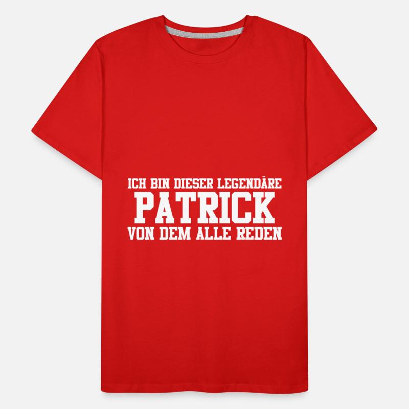 Patrick Name Design Männer Premium Bio T-Shirt