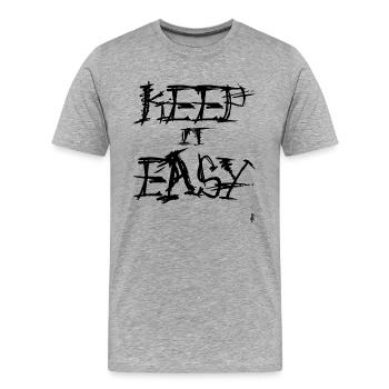 Restez simple - T-shirt bio Premium Homme - gris chiné - Devant - Damien (186cm)