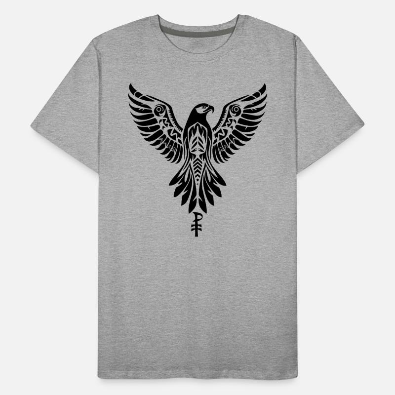 Emblem eines Raubvogels oder Adlers Männer Premium Bio T-Shirt