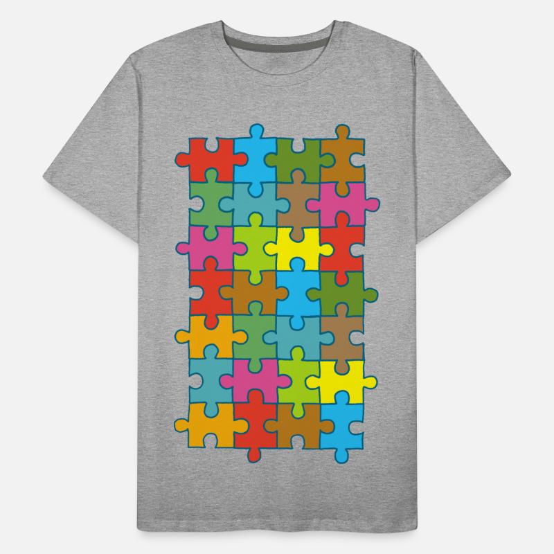 Multicolored puzzle Men's Premium Organic T-Shirt