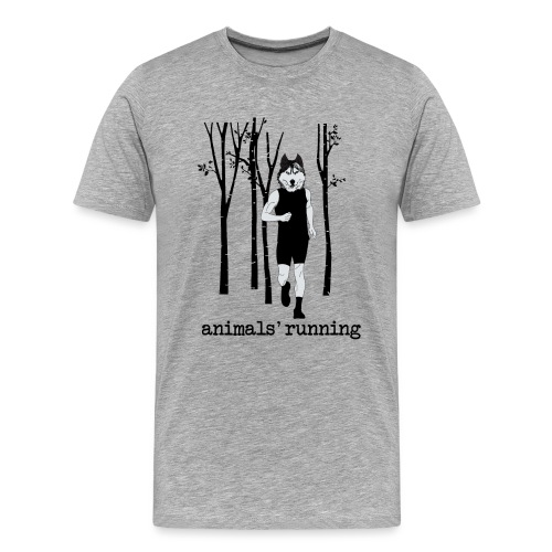 Loup running - T-shirt bio Premium Homme
