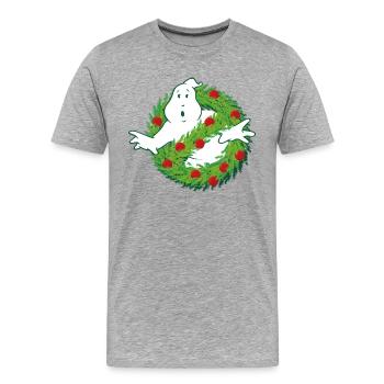 Ghostbusters Frohe Weihnachten - Männer Premium Bio T-Shirt - Grau meliert - Vorne - Damien (186cm)