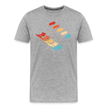 Herren Kitesurf Damen Kitesurfer Kitesurfen - Männer Premium Bio T-Shirt - Grau meliert - Vorne - Damien (186cm)