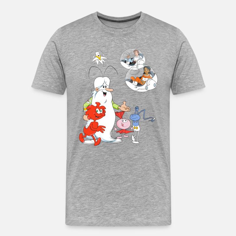Hello Maestro Erklärt Den Körper - Männer Premium Bio T-Shirt - Grau meliert