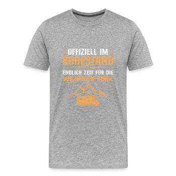 Rente Pension Wohnmobil Rentner - Männer Premium Bio T-Shirt - Grau meliert - Vorne - Damien (186cm)
