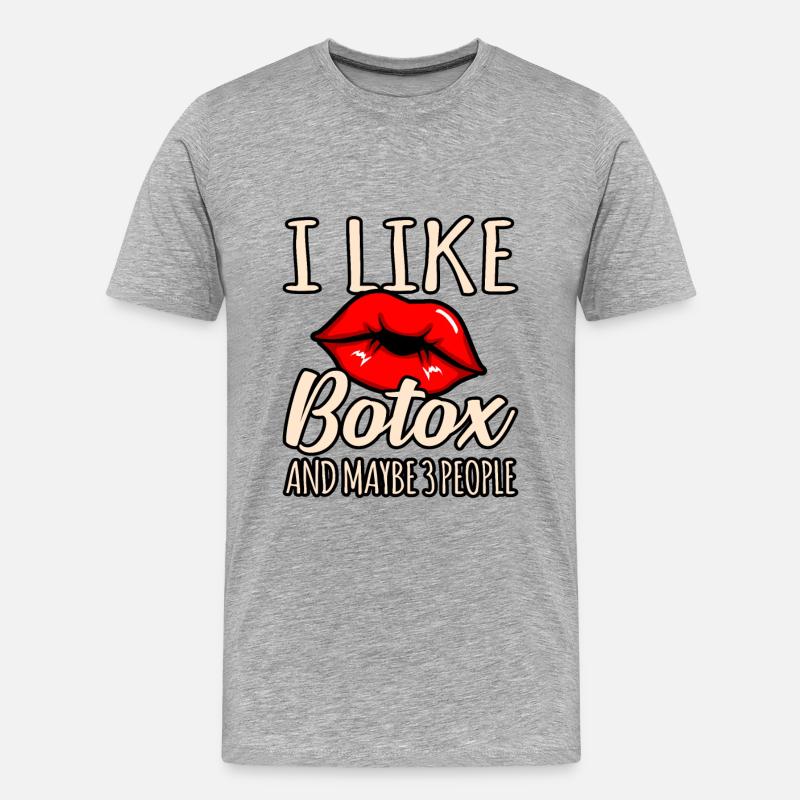 Botox - Männer Premium Bio T-Shirt - Grau meliert