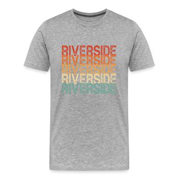 Riverside Kalifornien - Männer Premium Bio T-Shirt - Grau meliert - Vorne - Damien (186cm)