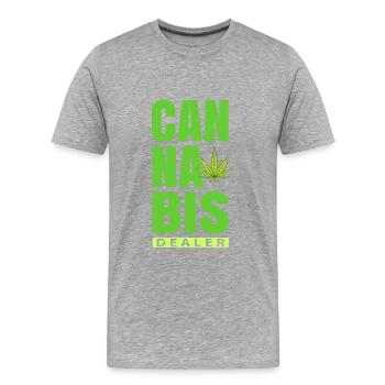 Cannabis dealers - Men's Premium Organic T-Shirt - heather grey - Front - Damien (186cm)