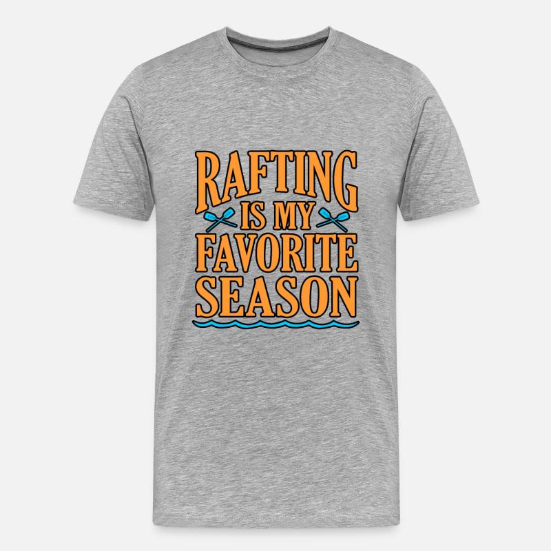 Rafting saison - Männer Premium Bio T-Shirt - Grau meliert