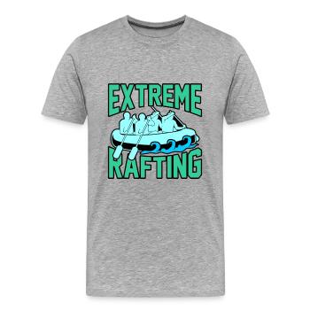 Extreme rafting - Men's Premium Organic T-Shirt - heather grey - Front - Damien (186cm)