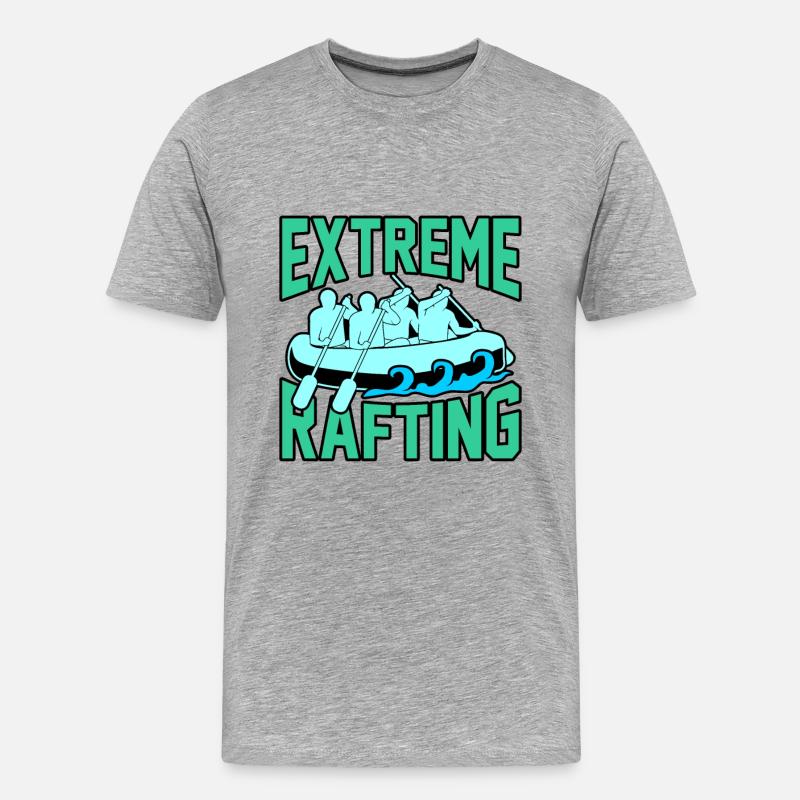 Extremes Rafting - Männer Premium Bio T-Shirt - Grau meliert