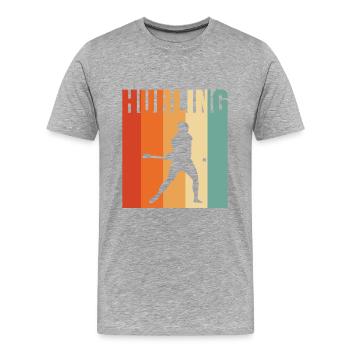 Schleudern - Männer Premium Bio T-Shirt - Grau meliert - Vorne - Damien (186cm)