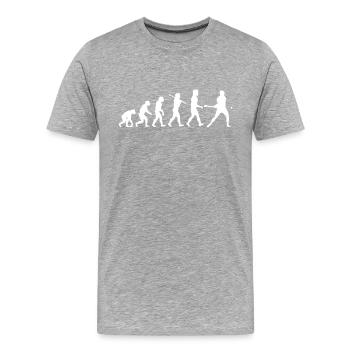 Schleudern Hurling - Männer Premium Bio T-Shirt - Grau meliert - Vorne - Damien (186cm)