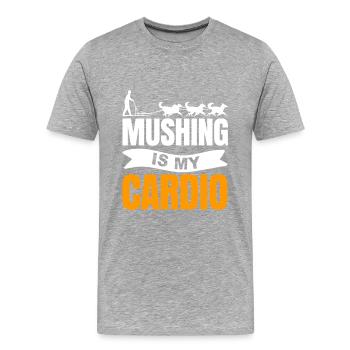 Sled Dog Racing Sled Dog Gift - Men's Premium Organic T-Shirt - heather grey - Front - Damien (186cm)
