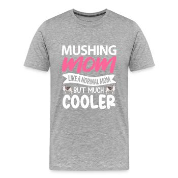 Sled Dog Racing Sled Dog Gift - Men's Premium Organic T-Shirt - heather grey - Front - Damien (186cm)
