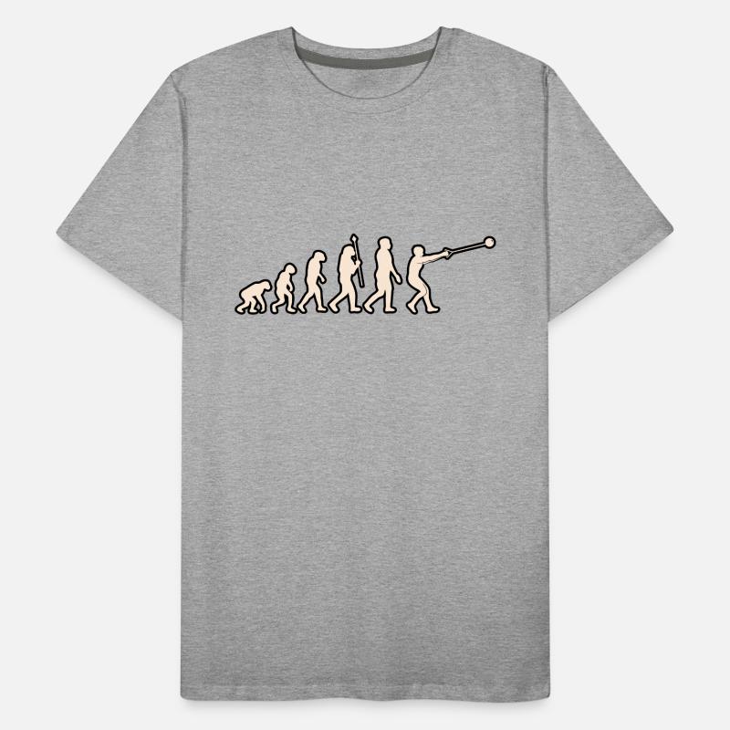 Evolution Des Hammerwerfens Männer Premium Bio T-Shirt
