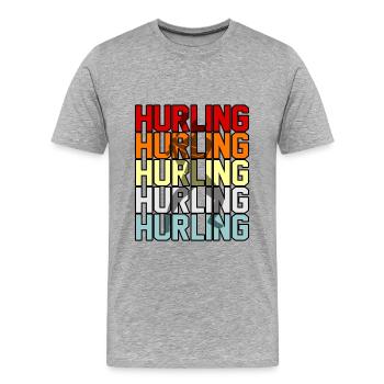 Retro-sport Schleudern - Männer Premium Bio T-Shirt - Grau meliert - Vorne - Damien (186cm)