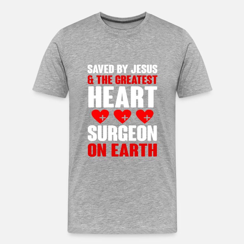 Operation Herz Geschenk - Männer Premium Bio T-Shirt - Grau meliert