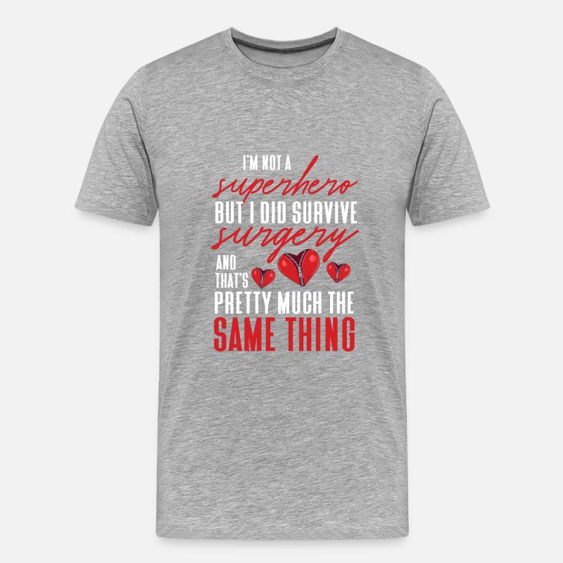 Operation Herz Geschenk - Männer Premium Bio T-Shirt - Grau meliert
